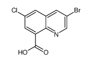 3-溴-6-氯喹啉-8-羧酸结构式