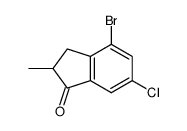 4-bromo-6-chloro-2-methyl-1-indanone Structure