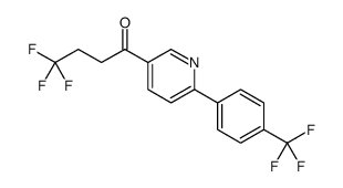 1-Butanone, 4,4,4-trifluoro-1-[6-[4-(trifluoromethyl)phenyl]-3-pyridinyl]结构式