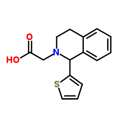 (1-THIEN-2-YL-3,4-DIHYDROISOQUINOLIN-2(1H)-YL)ACETIC ACID结构式