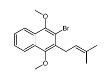 2-bromo-1,4-dimethoxy-3-(3-methylbut-2-enyl)naphthalene结构式