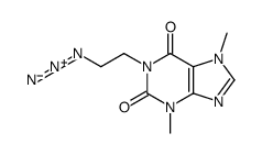 1-(2-azidoethyl)-3,7-dimethylpurine-2,6-dione结构式