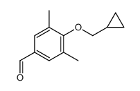 4-(环丙基甲氧基)-3,5-二甲基苯甲醛结构式