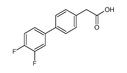 4-BIPHENYL-3',4'-DIFLUORO-ACETICACID Structure
