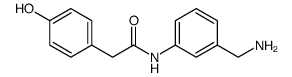 N-(3-AMINOMETHYL-PHENYL)-2-(4-HYDROXY-PHENYL)-ACETAMIDE Structure
