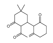 2-(2-acetyl-5,5-dimethyl-3-oxocyclohexyl)cyclohexane-1,3-dione Structure