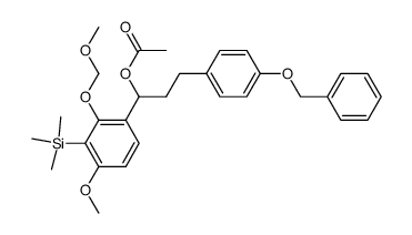 1-<4-methoxy-2-(methoxymethoxy)-3-(trimethylsilyl)phenyl>-3-<4-(benzyloxy)phenyl>-1-propyl acetate Structure
