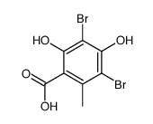 3,5-dibromo-2,4-dihydroxy-6-methylbenzoic acid Structure