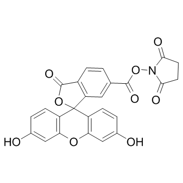 6-羧基荧光素琥珀酰亚胺酯结构式