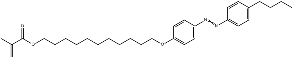 甲基丙烯酸11-[4-(4-丁基苯偶氮)苯氧基]十一烷基酯结构式