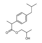 2-(4-异丁基苯基)丙酸 2-羟丙基酯结构式