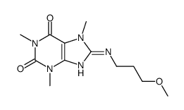 8-(3-methoxypropylamino)-1,3,7-trimethylpurine-2,6-dione结构式
