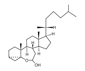 3α,5-cyclo-6-oxa-B-homo-5α-cholestan-7-ol结构式