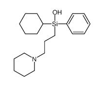 cyclohexyl-hydroxy-phenyl-(3-piperidin-1-ylpropyl)silane Structure
