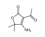 3-acetyl-4-amino-5,5-dimethylfuran-2-one Structure