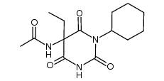 5-acetylamino-1-cyclohexyl-5-ethylbarbituric acid结构式