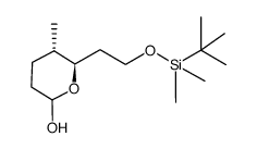 (5S,6R)-6-(2-(tert-butyldimethylsilyloxy)ethyl)-5-methyltetrahydro-2H-pyran-2-ol结构式