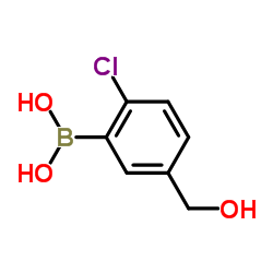 2-Chloro-5-(hydroxymethyl)benzeneboronic acid Structure