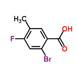 2-溴-4-氟-5-甲基苯甲酸结构式