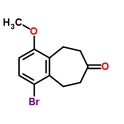 1-Bromo-4-methoxy-5,6,8,9-tetrahydro-7H-benzo[7]annulen-7-one结构式