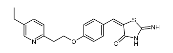 5-{4-[2-(5-ethyl-pyridin-2-yl)ethoxy]-benzylidene}-2-imino-thiazolidin-4-one结构式