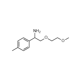 2-(2-甲氧基乙氧基)-1-(对甲苯基)乙烷-1-胺结构式