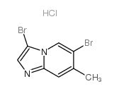 3,6-二溴-7-甲基咪唑并[1,2-a]吡啶盐酸盐结构式