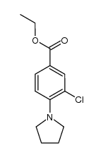 ethyl 3-chloro-4-(1-pyrrolidinyl)benzoate结构式