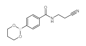 N-(2-氰乙基)-4-(1,3,2-二氧杂硼烷-2-基)苯甲酰胺结构式
