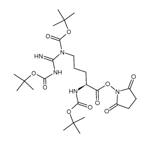 Nα,NG,NG'-tri-Boc-L-arginine N-hydroxysuccinimide ester结构式