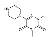 2,4-dimethyl-6-piperazin-1-yl-2H-[1,2,4]triazine-3,5-dione结构式