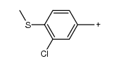 (3-chloro-4-(methylthio)phenyl)methylium结构式