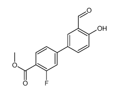 methyl 2-fluoro-4-(3-formyl-4-hydroxyphenyl)benzoate结构式