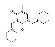 5-methyl-1,3-bis(piperidin-1-ylmethyl)pyrimidine-2,4-dione结构式