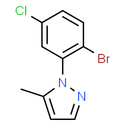 1-(2-溴-5-氯苯基)-5-甲基-1H-吡唑结构式