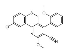 9-chloro-2-methoxy-4-(2-methoxyphenyl)-5H-thiochromeno[4,3-b]pyridine-3-carbonitrile Structure