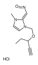 [(Z)-[1-methyl-3-(pent-1-yn-3-yloxymethyl)imidazol-2-ylidene]methyl]-oxoazanium,chloride结构式