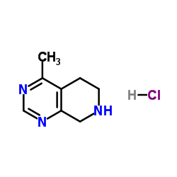 4-甲基-5,6,7,8-四氢吡啶并[3,4-d]嘧啶盐酸盐结构式