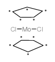 双(环戊二烯基)二氯化钼结构式