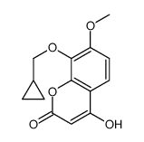 8-(cyclopropylmethoxy)-4-hydroxy-7-methoxychromen-2-one Structure