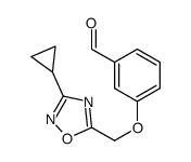 3-((3-环丙基-1,2,4-噁二唑-5-基)甲氧基)苯甲醛结构式