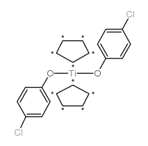 BIS-(CYCLOPENTADIENYL)-TITANIUM(IV)-BIS(4-CHLOROPHENOXIDE)结构式