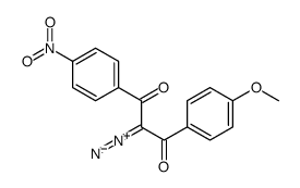 2-diazonio-1-(4-methoxyphenyl)-3-(4-nitrophenyl)-3-oxoprop-1-en-1-olate结构式