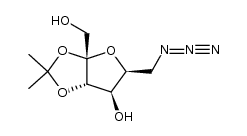 6-叠氮基-6-脱氧-2,3-O-异亚丙基-α-L-呋喃呋喃糖结构式