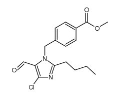 2-butyl-4-chloro-1-[(4-carbomethoxyphenyl)methyl]-1H-imidazole-5-carboxaldehyde结构式