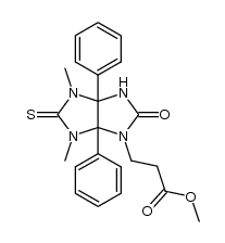 methyl 3-(4,6-dimethyl-2-oxo-3a,6a-diphenyl-5-thioxooctahydroimidazo[4,5-d]imidazol-1-yl)propanoate Structure