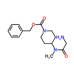 Benzyl 4-[glycyl(methyl)amino]-1-piperidinecarboxylate Structure