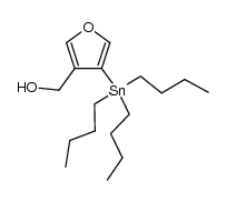 3-(hydroxymethyl)-4-(tri-n-butyl-stannyl)furan Structure