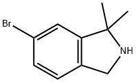 6-溴-1,1-二甲基-2,3-二氢-1H-异吲哚结构式