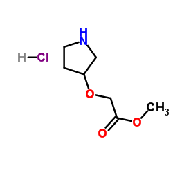 Methyl (3-pyrrolidinyloxy)acetate hydrochloride (1:1) Structure